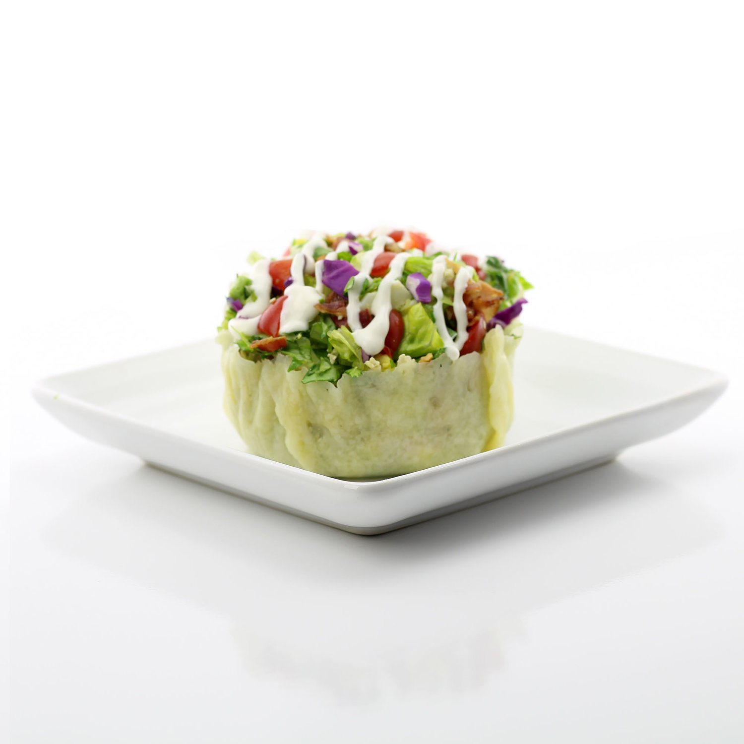 Cobb Salad in a Parmesan Cheese Bowl Cheese Folios