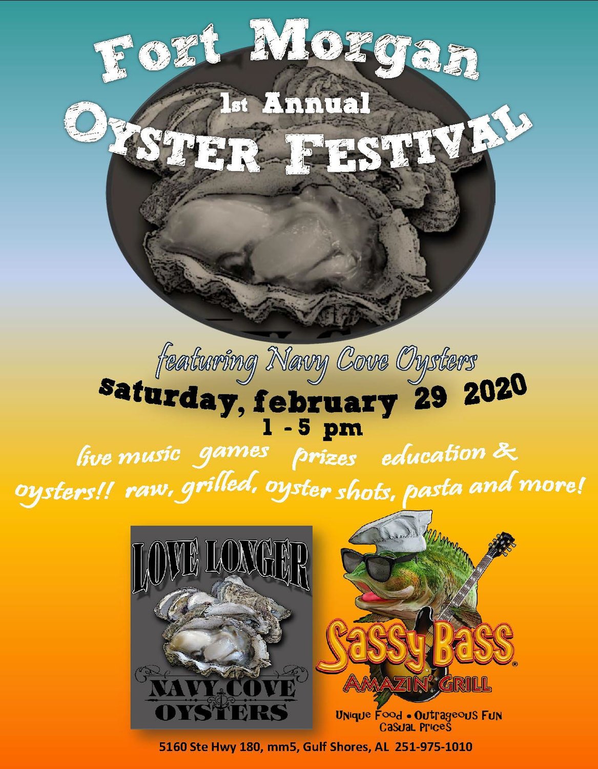 Inaugural Fort Morgan Oyster Festival will feature local oysters and