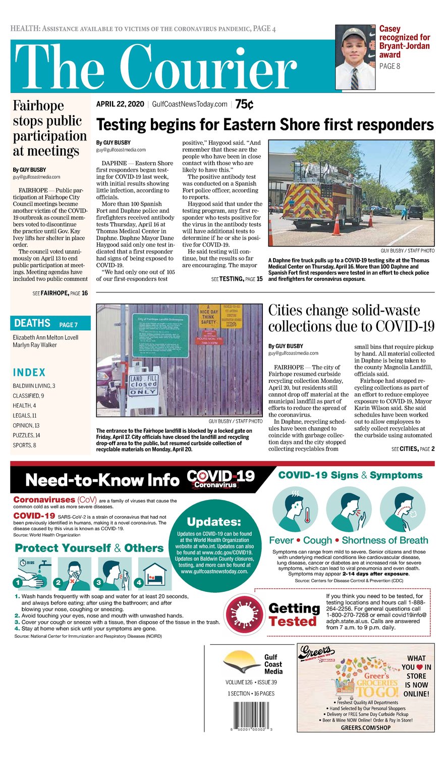 The Courier April 22, 2020