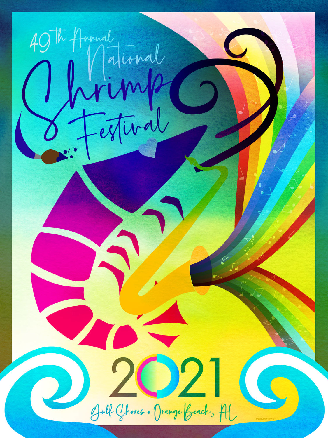 Local artist and business owner named as Annual National Shrimp Festival poster winner - Vimarsana News