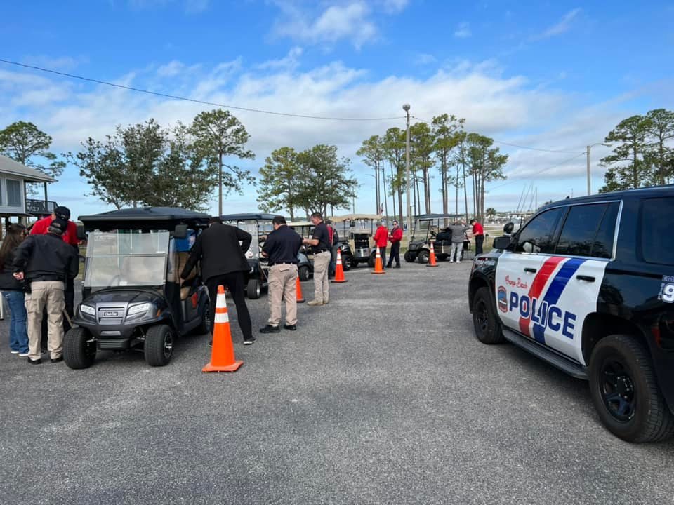 Orange Beach Police inspected over 150 golf carts on the first day of inspections.