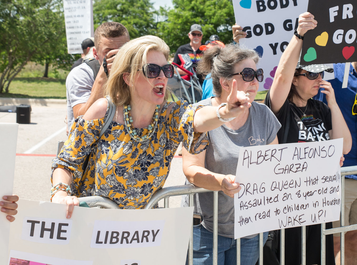 Hundreds of protesters and LGBTQ supporters descend on Leander for