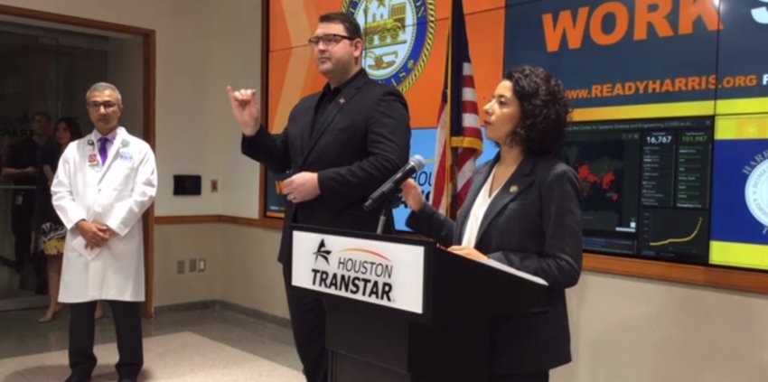 Harris County Judge Lina Hidalgo announced via virtual press conference Tuesday morning that she has issued a &quot;Stay Home, Work Safe&quot; order countywide, including incorporated and unincorporated portions of the county.