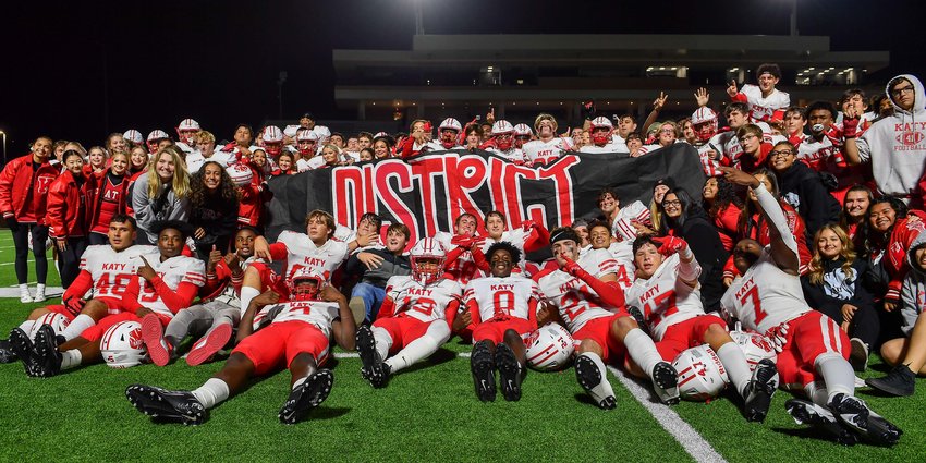 Katy, Tx. Nov 5, 2021: Katy clinches the district title with a win over Morton Ranch. (Photo by Mark Goodman / Katy Times)