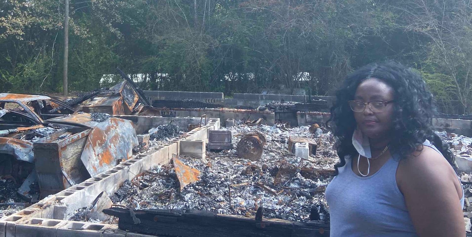 Woman loses everything but faith in house fire