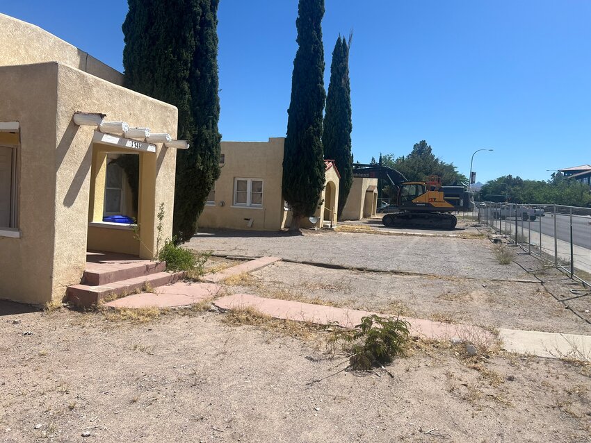 The property at the corner of University Avenue and S. Chaparral Street, at least 75 years old, is slated for demolition as concerned citizens ask about preserving the buildings.