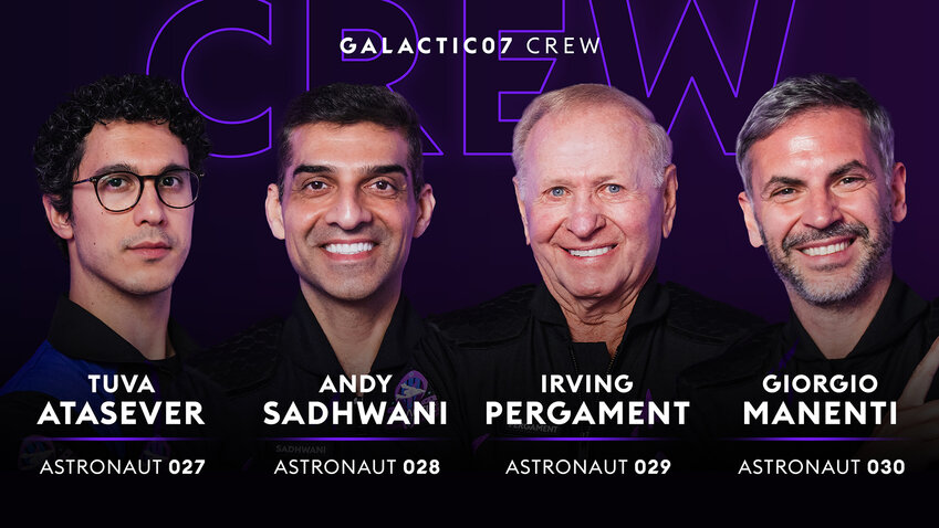 Galactic 07 astronauts Tuva Atasever, Andy Sadhwani, Irving Pergament and Giorgio Maneti.