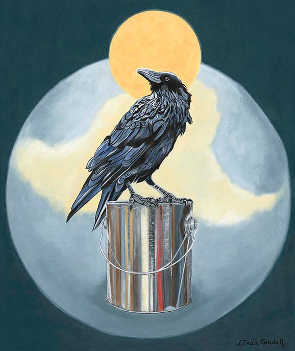 Works by painter Linda Gendall will be featured in the exhibition “Ravens & Churches” at Gallery 925.