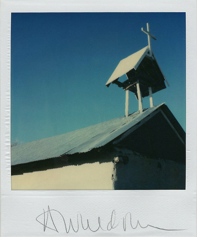 “Morada de Chacon,” is one of many “Polaroids” by Joe Waldrum on display at Rio Bravo Fine Arts through October 21.