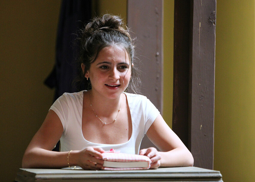 Mia Berkson plays the title character in The Diary of Anne Frank, at the Las Cruces Community Theatre. Photo by Laura Bever.