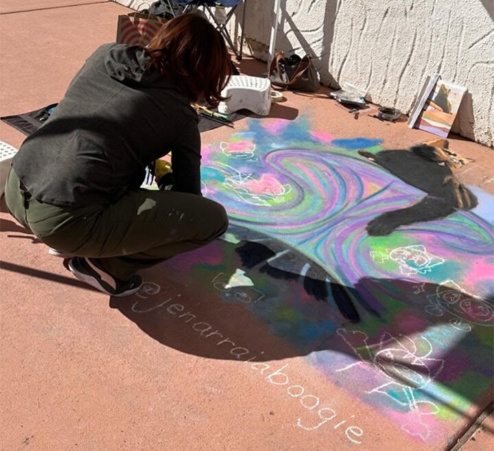 The City Art Board and partners are looking for artists to participate in the 2025 Chalk Walk sidewalk art exhibition.
