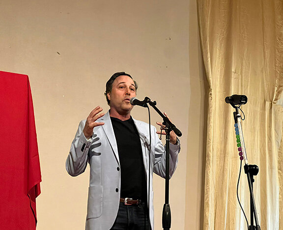 Las Cruces International Film Festival Executive Director Ross Marks kicks off the festival during a party revealing the artwork selected as the official poster art for this year’s event. The 10th annual LCIFF, runs from April 9-13. More information can be found at www.lascrucesfilmfest.com.