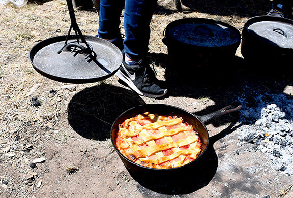 Even dessert can be made over a fire.