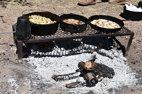 Food to please just about everyone’s taste is served at the Dutch Oven Gathering.