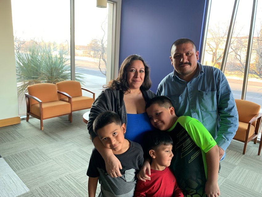 Veronica Valencia and Jose Herrera stand with their sons, Javier, Jonathan and Jose Jr. The couple, who has been dating for almost 12 years and engaged for five, will be married Sunday, Jan. 30, the winners of the free &ldquo;Tie the Knot&rdquo; contest, part of the Las Cruces Bridal &amp; Special Events Showcase at the Las Cruces Convention Center 11 a.m.-4 p.m.