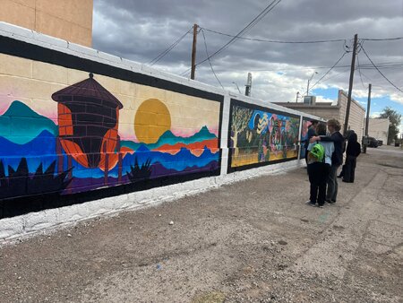 The mural by Otero Arts was painted by the members Janet Amtmann, Pennie Espiritu, Paige Young and Ann Beacht.