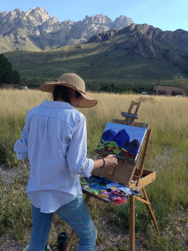 An unnamed artist draws inspiration from the region&rsquo;s mountainous landscape.