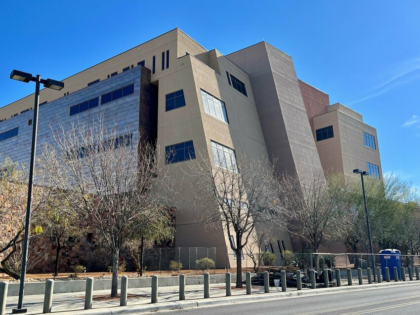 The U.S. District Court building in downtown Las Cruces.