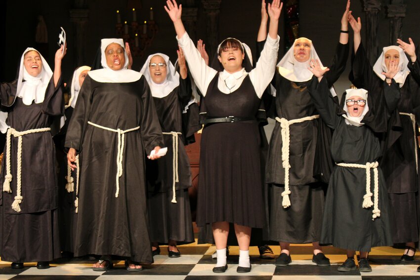 The ensemble of &ldquo;Sister Act: A Divine Comedy&rdquo; at Las Cruces Community Theatre, opening May 31 in downtown Las Cruces.