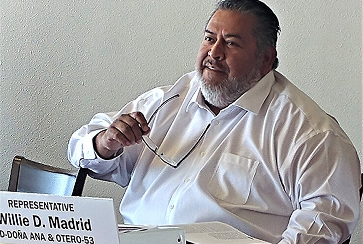 State Rep. Willie Madrid, D-Chaparral, seen at a 2021 Legislative Finance Committee meeting in Las Cruces.