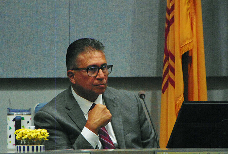 Las Cruces Mayor Eric Enriquez is seen during the June 17 city council meeting