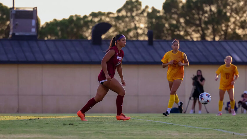 Aggie grad student Loma McNeese is seen during a match against the University of Southern California Trojans.