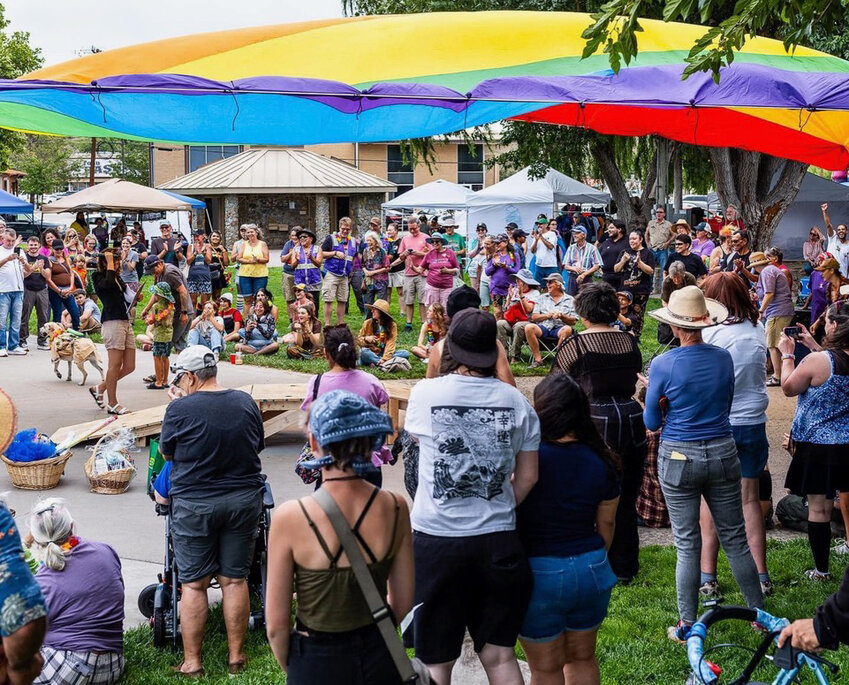 Festival goers enjoy the day at the Silver City Pride Festival in 2023.