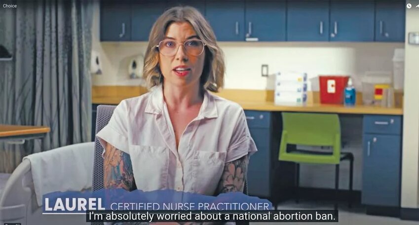 An image from a campaign ad for New Mexico U.S. Sen. Martin Heinrich addressing the issue of abortion.