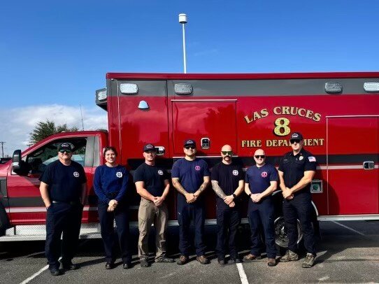 Seven members of the Las Cruces Fire Department arrived in Roswell, N.M. Sunday to assist in the response to record-breaking flooding there.
