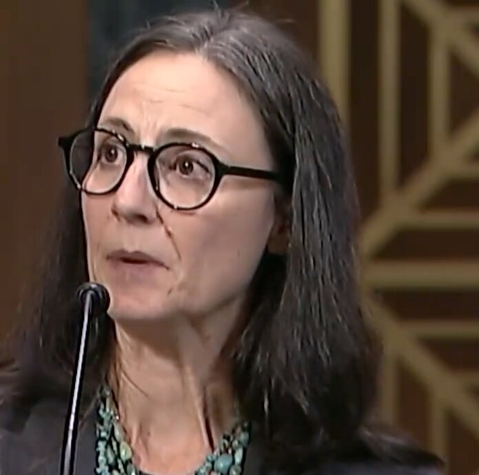 Sarah Davenport appears during a U.S. Senate Judiciary hearing on Sept. 25, 2024.&nbsp;
