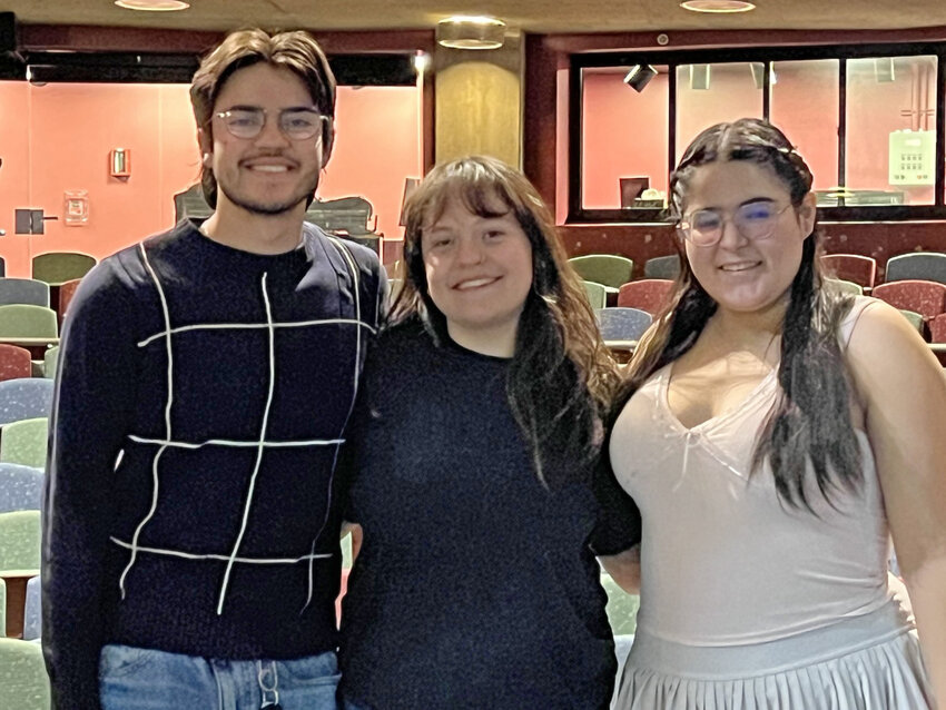 From left are New Mexico State University students Carlos Huereca, Eva Cullen and Athena McPeake.