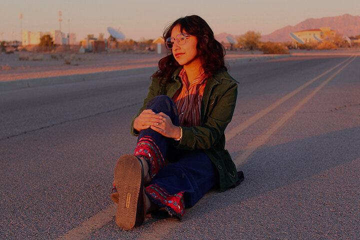 NMSU student Daniela Galloso plays Monterey, in Matthew Paul Olmos&rsquo; play &ldquo;that drive thru Monterey,&rdquo; opening Friday, February 21 at the NMSU Center for the Arts