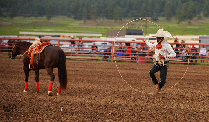 Mexican ranching horsemanship on display at the Red and White Castro Family Charreada. Courtesy
