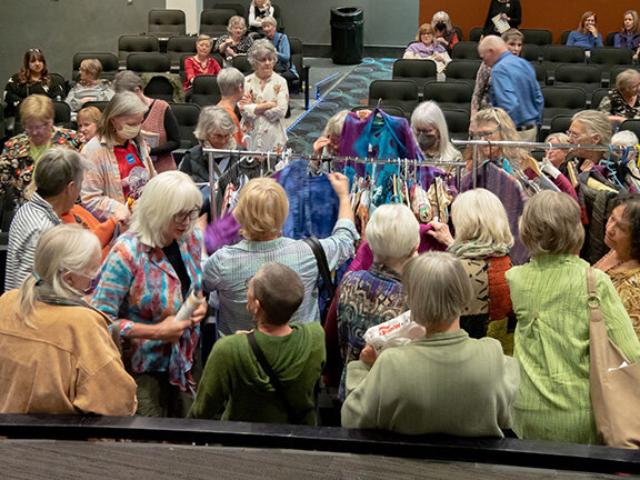 Shoppers at a previous fashion show.