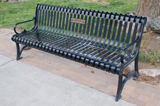 Benches donated to honor individuals.