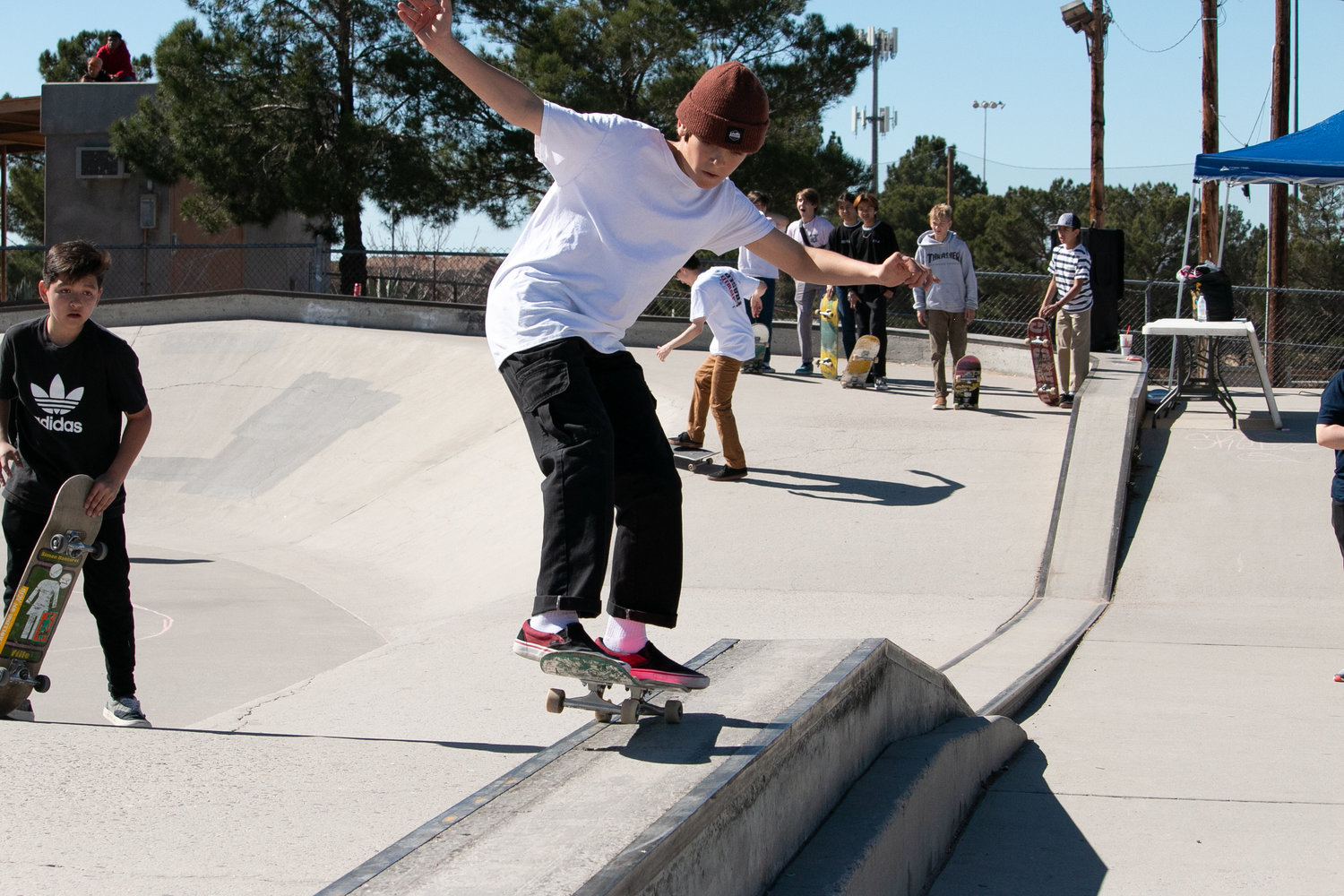 Rowan Langle of Las Cruces participates in the intermediate division skate-off at Feb. 9’s ‘Legiskative’ event, which drew a crowd of about upwards of 100 participants and spectators.