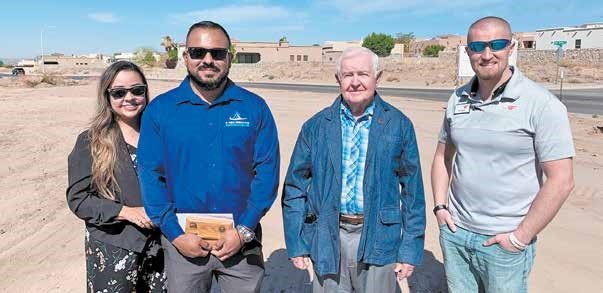 Renee and Adam Juarez of A New Beginning Custom Homes are this year’s builders of the Las Cruces Home Builders Association Casa for a Cause, which gets a boost from a partial land donation by Eddie Binns of Binns Construction. Ben Beard of Red Cliff Homes and 310 Construction is this year’s LCHBA board president.