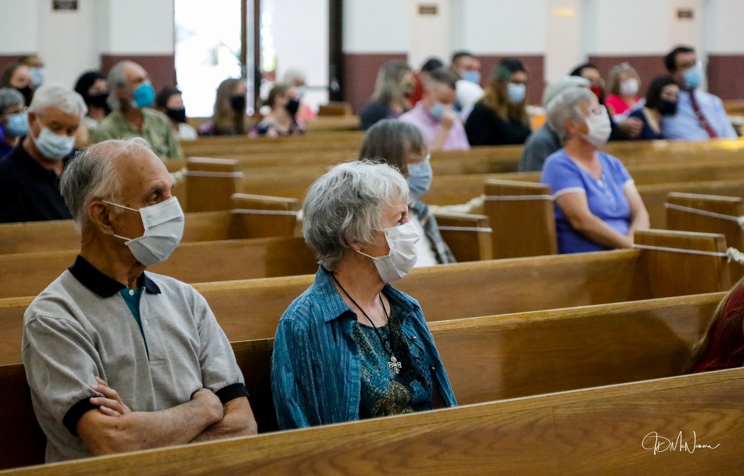 Worshipers at the Cathedral of the Immaculate Heart of Mary were subject to capacity limits during much of the pandemic.