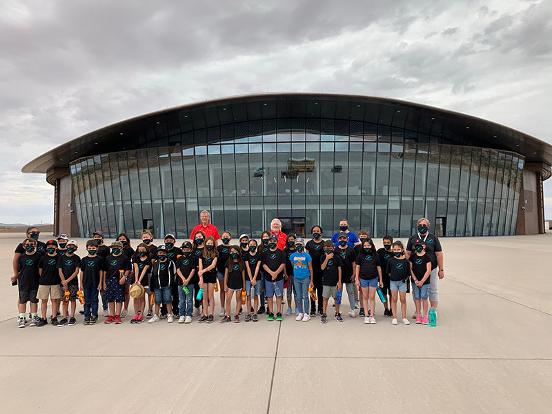 Monte Vista third-graders and their teachers, Mari Cadena and Brenda Sorensen, learned about Spaceport America and Virgin Galactic’s mission there during a June 4 field trip.