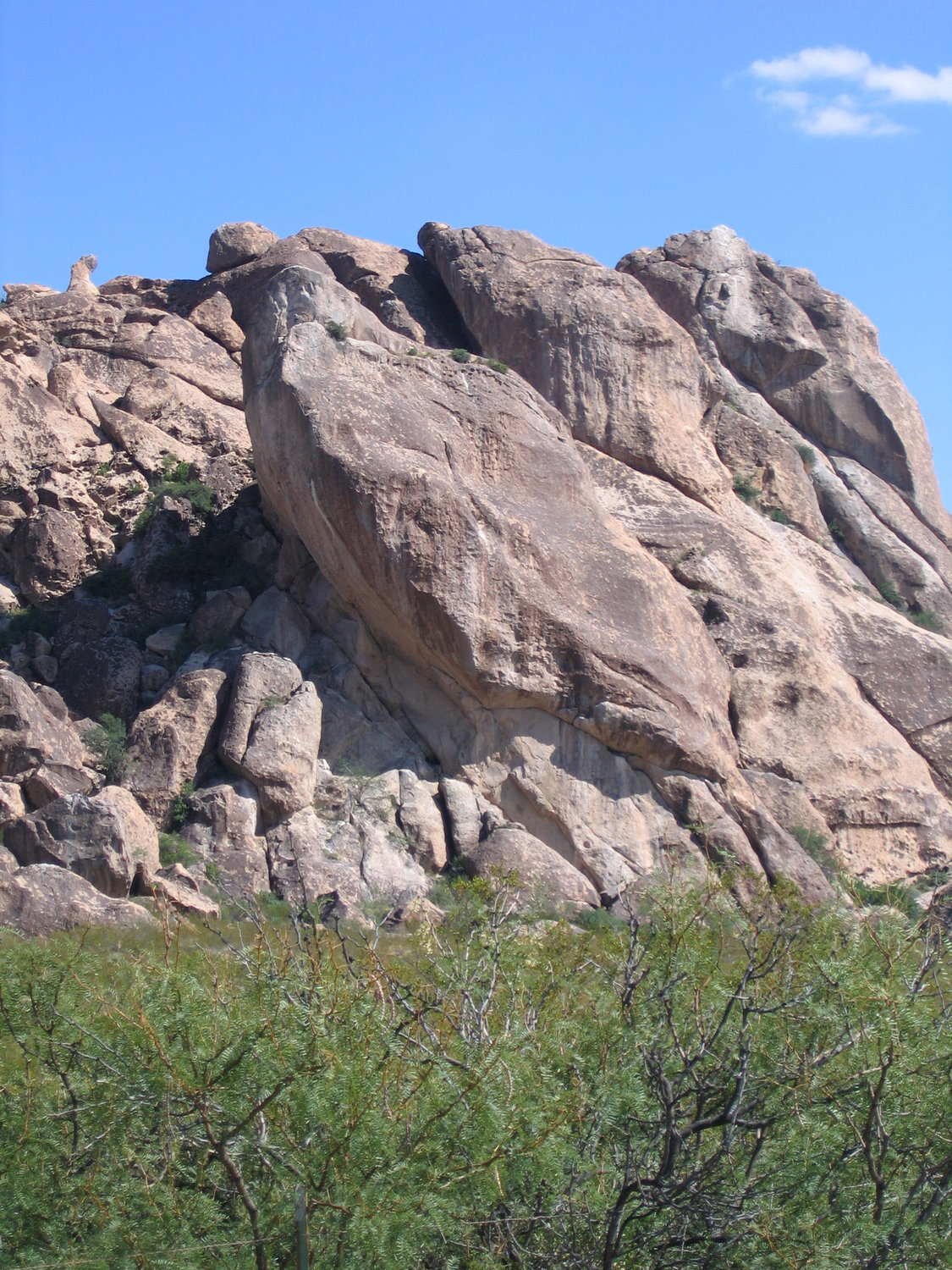 A guardian eagle in rock identified by a Toltec-Michica elder overlooks the drive into Hueco Tanks Texas State Park, 20 miles east of El Paso.