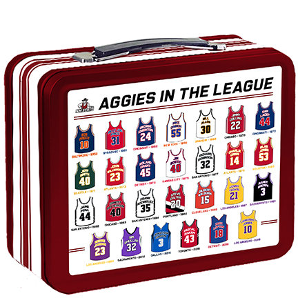 The souvenir lunchbox will feature the jerseys of past Aggie players who went on to play in the NBA.