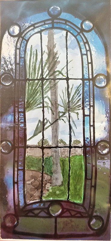A watercolor by Christopher Acosta, a ninth-grader in Paul Turner’s art class at Santa Teresa High School in the Gadsden Independent School.