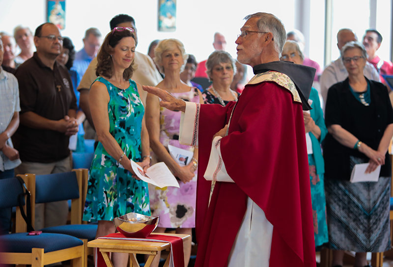 Father Tom Smith at his 40th anniversary mass. He celebrated 40 years in the priesthood in June 2019.