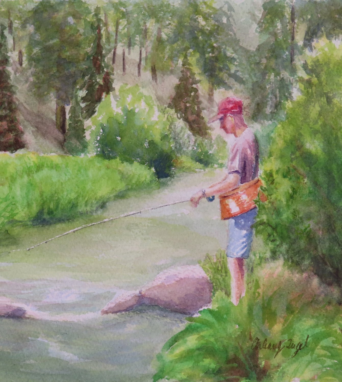 "Fishing the River" by Arlene Tugel.