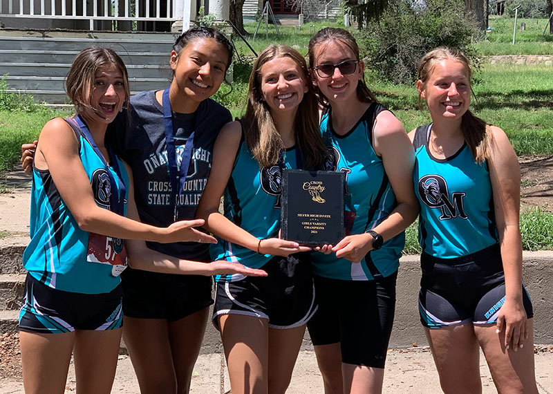 The Organ Mountain High School girls cross country team
opened their season with a win at the Silver City Invitational.