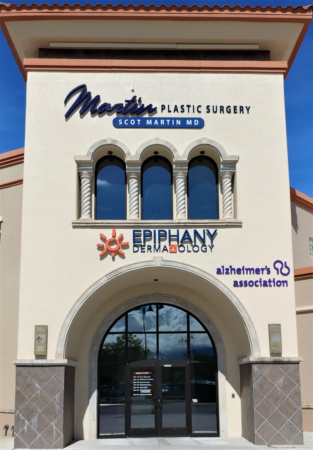 Epiphany Dermatology is located at 141 N. Roadrunner Parkway, Suite 228.