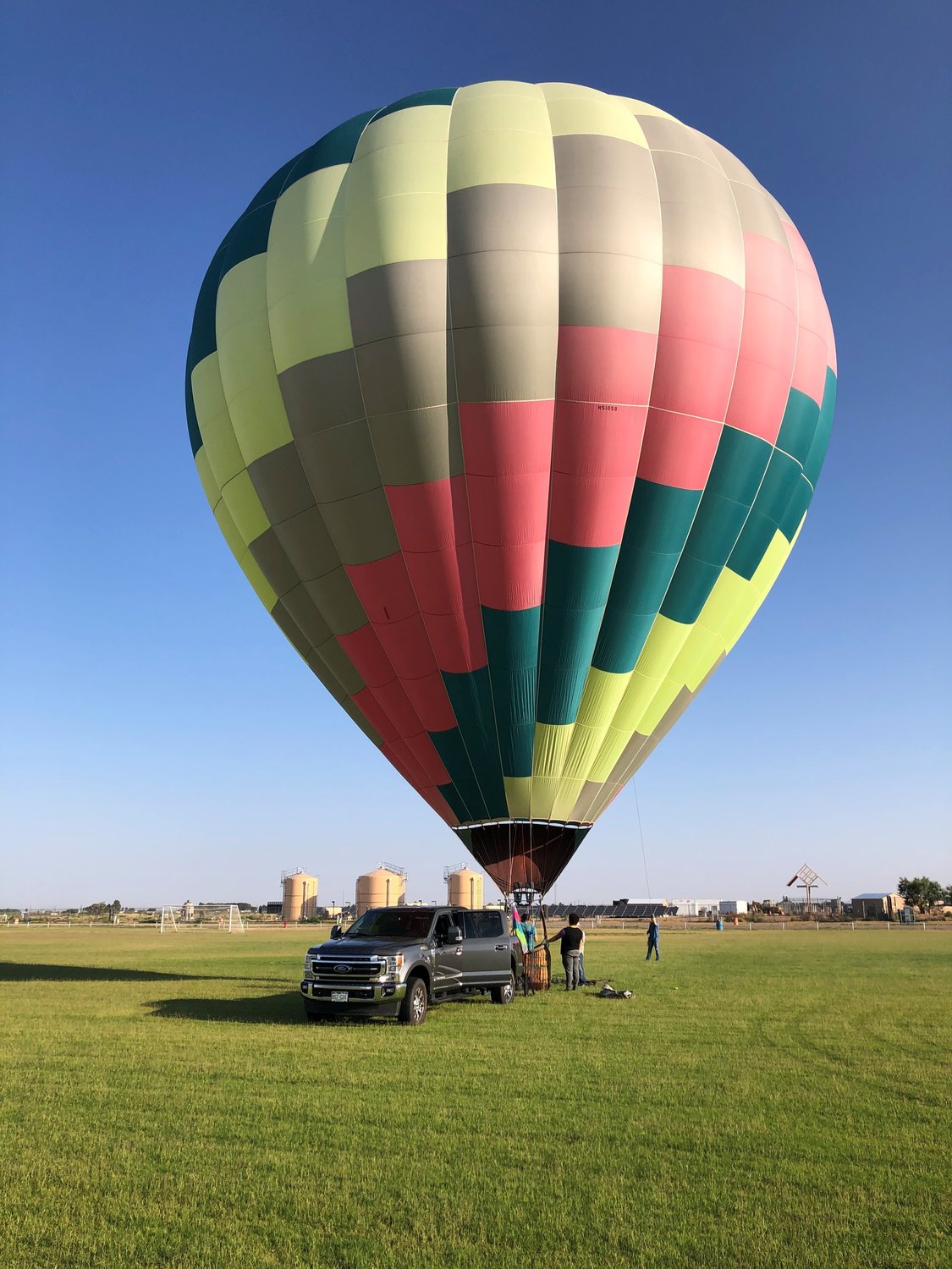 The “Flicker” hot air balloon, piloted by David Chelgren Jr., will participate in the 9.11 commemorative balloon glow on the grounds of the New Mexico Museum of Space History Saturday evening, September 11, beginning at approximately 7:45 pm. The event is not open to the public but will be visible throughout the community