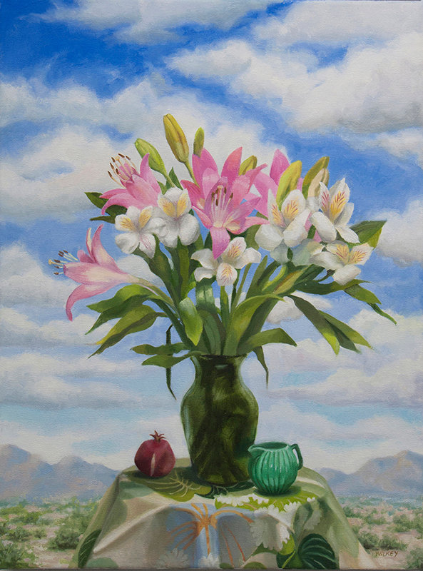“Bouquet with Pomegranate,” by artist Jean Wilkey