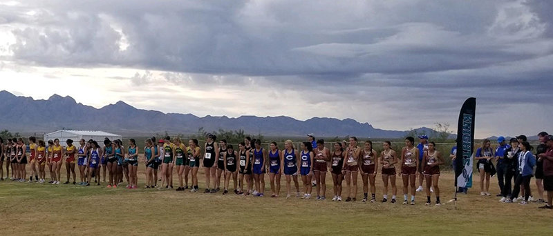 Weather was a big factor at the Rob Winter Classic meet Saturday, Sept. 25. Here is the start of the girls varsity race.