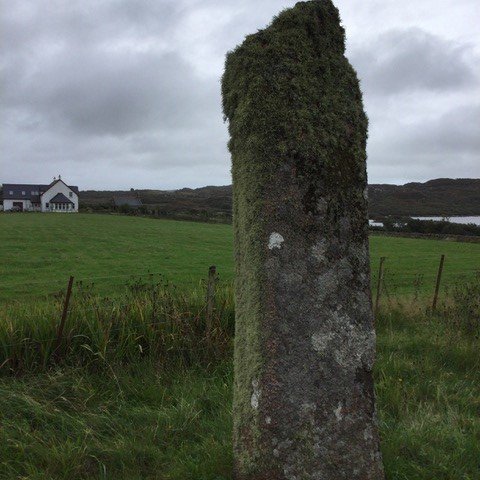 The prehistoric standing stone on the property where the Olivers took their wedding vows